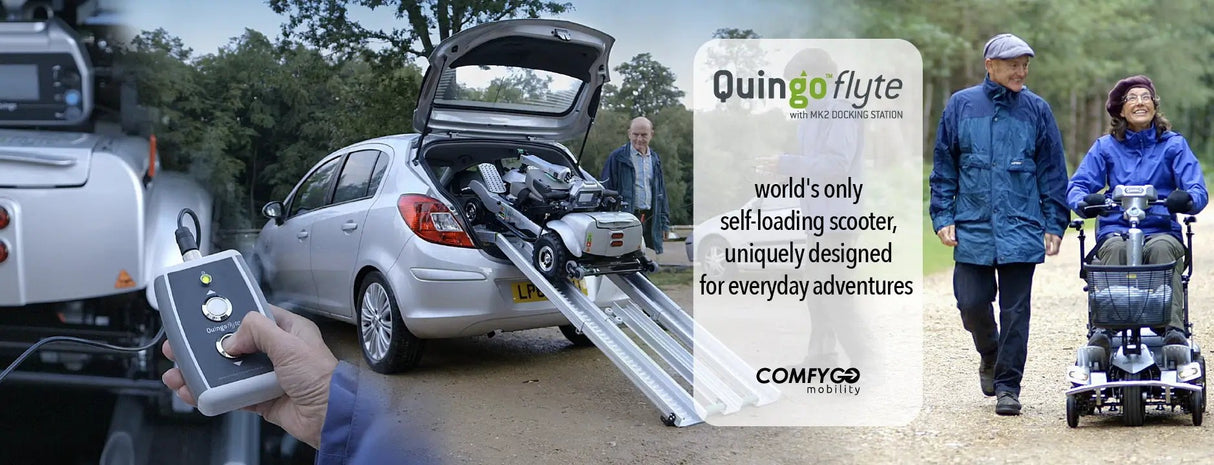 Quingo Flyte Mobility Scooter - The Self Loading Scooter with Ramp