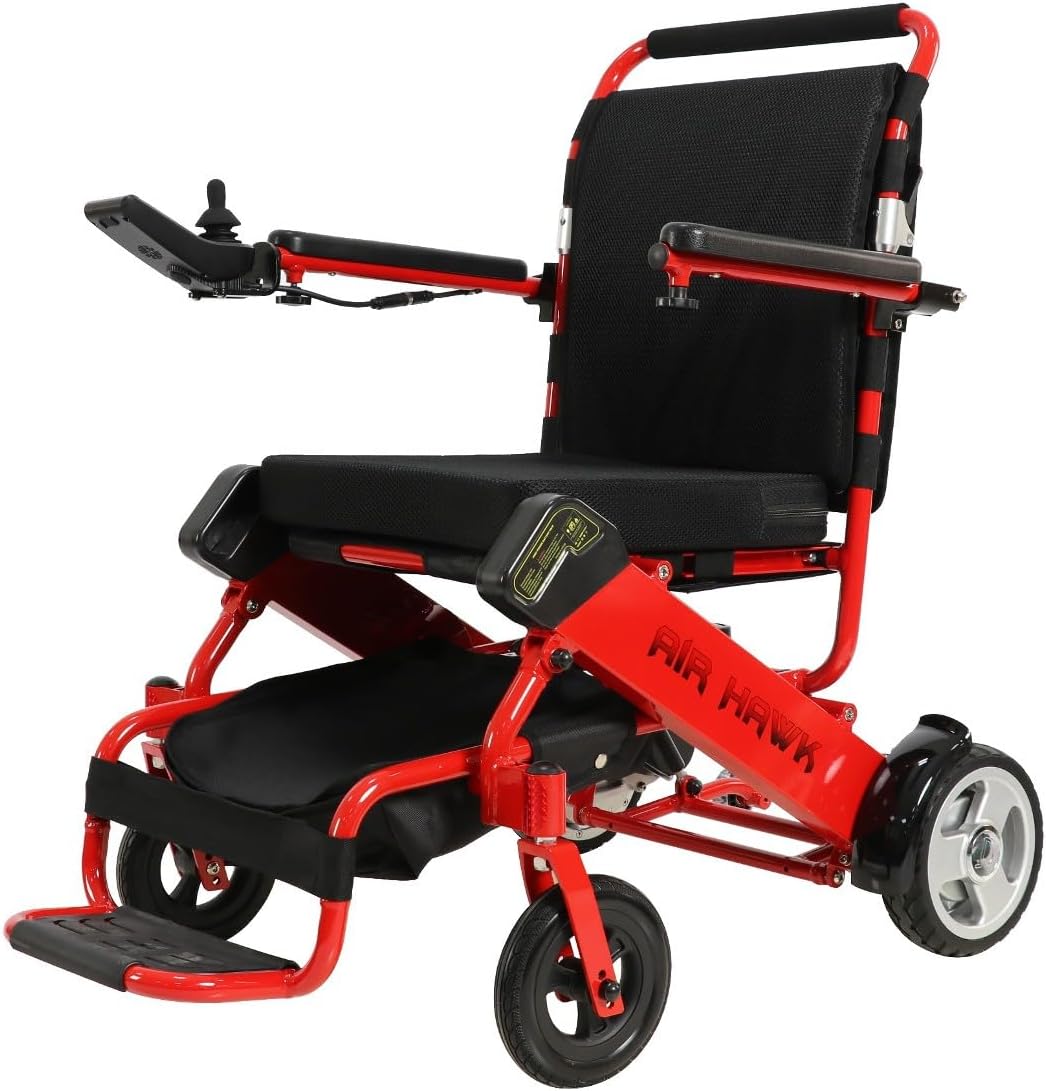 Air Hawk Foldable Lightweight Power Wheelchair - 41 lbs