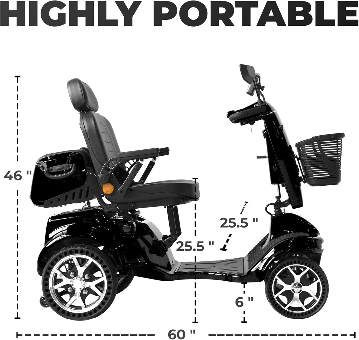 Gladiator 4-Wheel Mobility Scooter - Disassembles