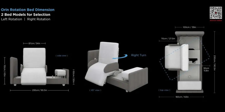 Starsleep Orin Rotating Bed Adjustable Hospital Bed