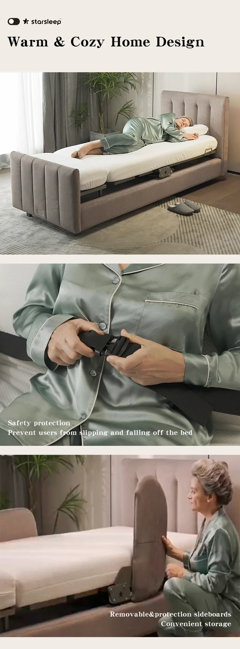 Starsleep Orin Rotating Bed Adjustable Hospital Bed