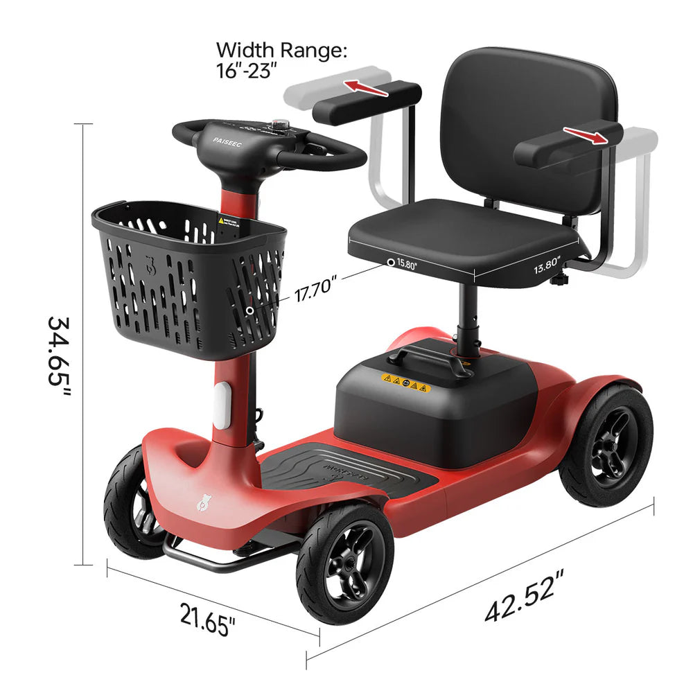 Paiseec S1 Mobility Scooter 4-Wheels