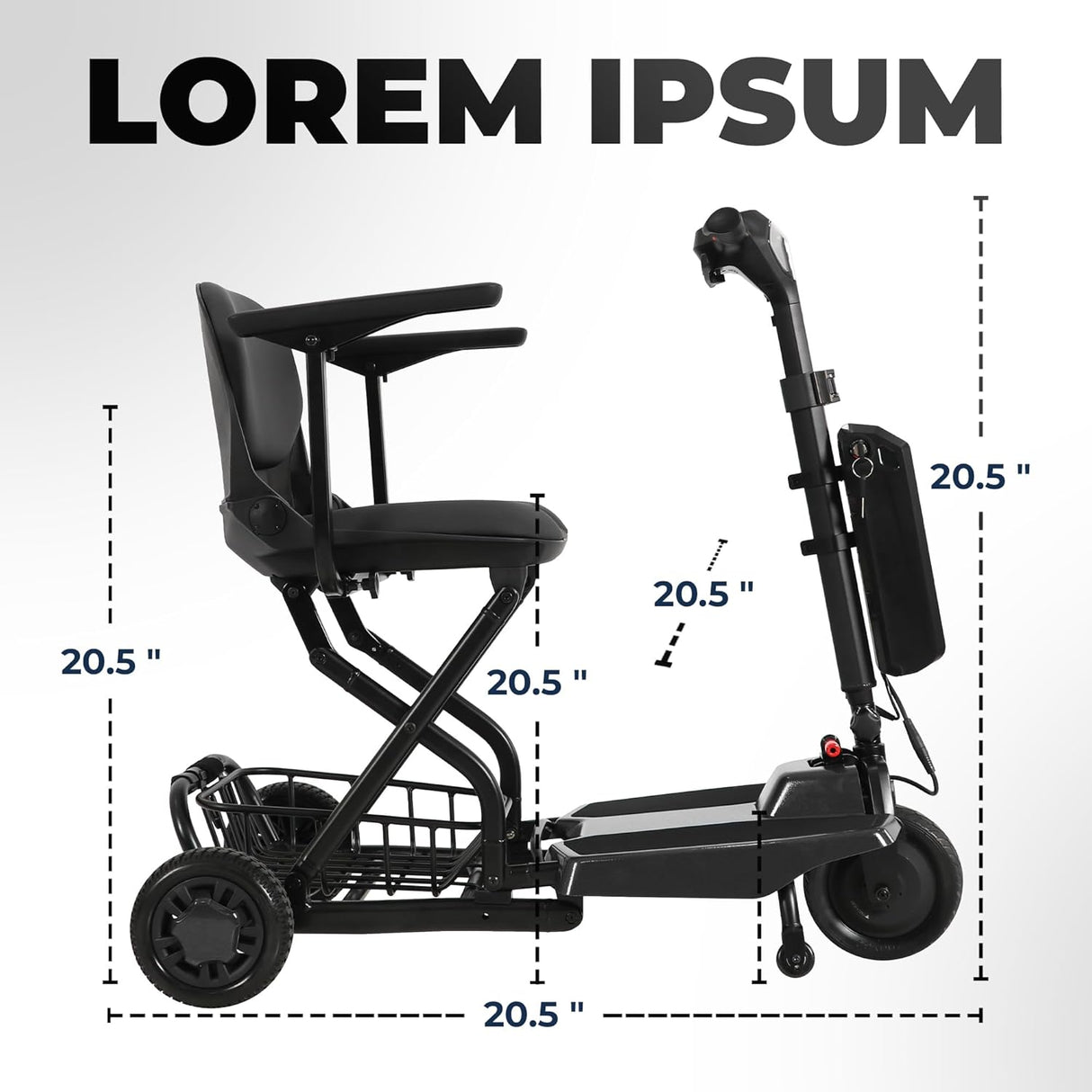 Super Light Flight Portable Folding Mobility Scooter 36 lbs