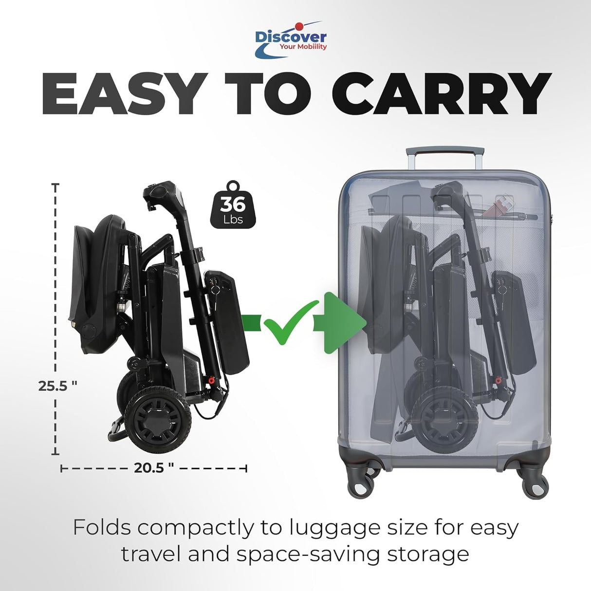 Super Light Flight Portable Folding Mobility Scooter 36 lbs