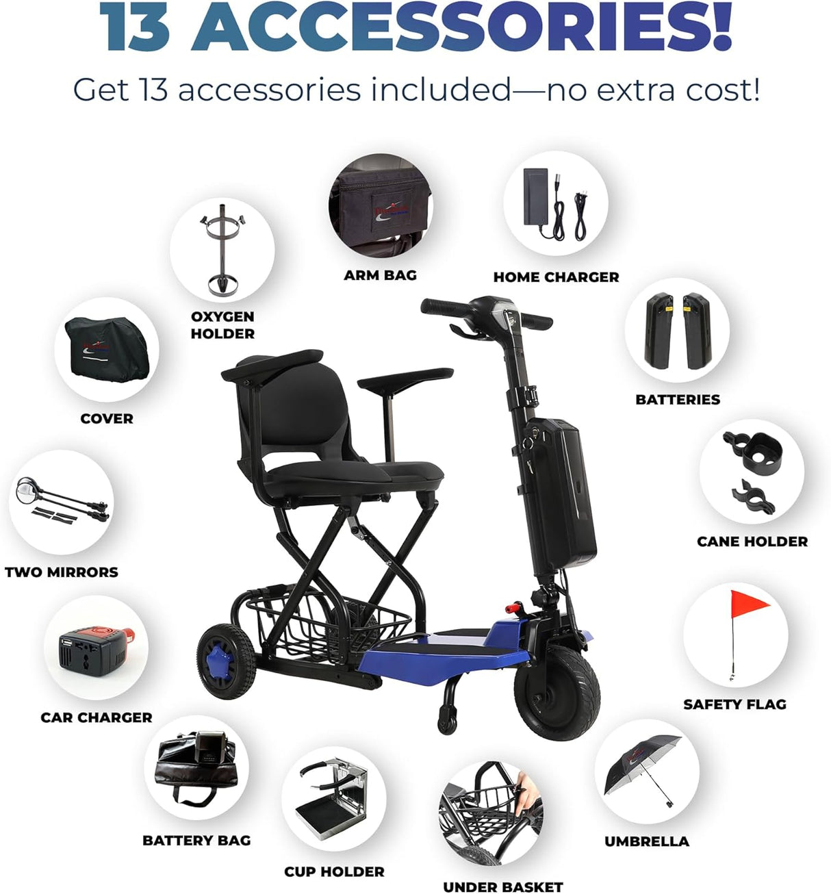 Super Light Flight Portable Folding Mobility Scooter 36 lbs