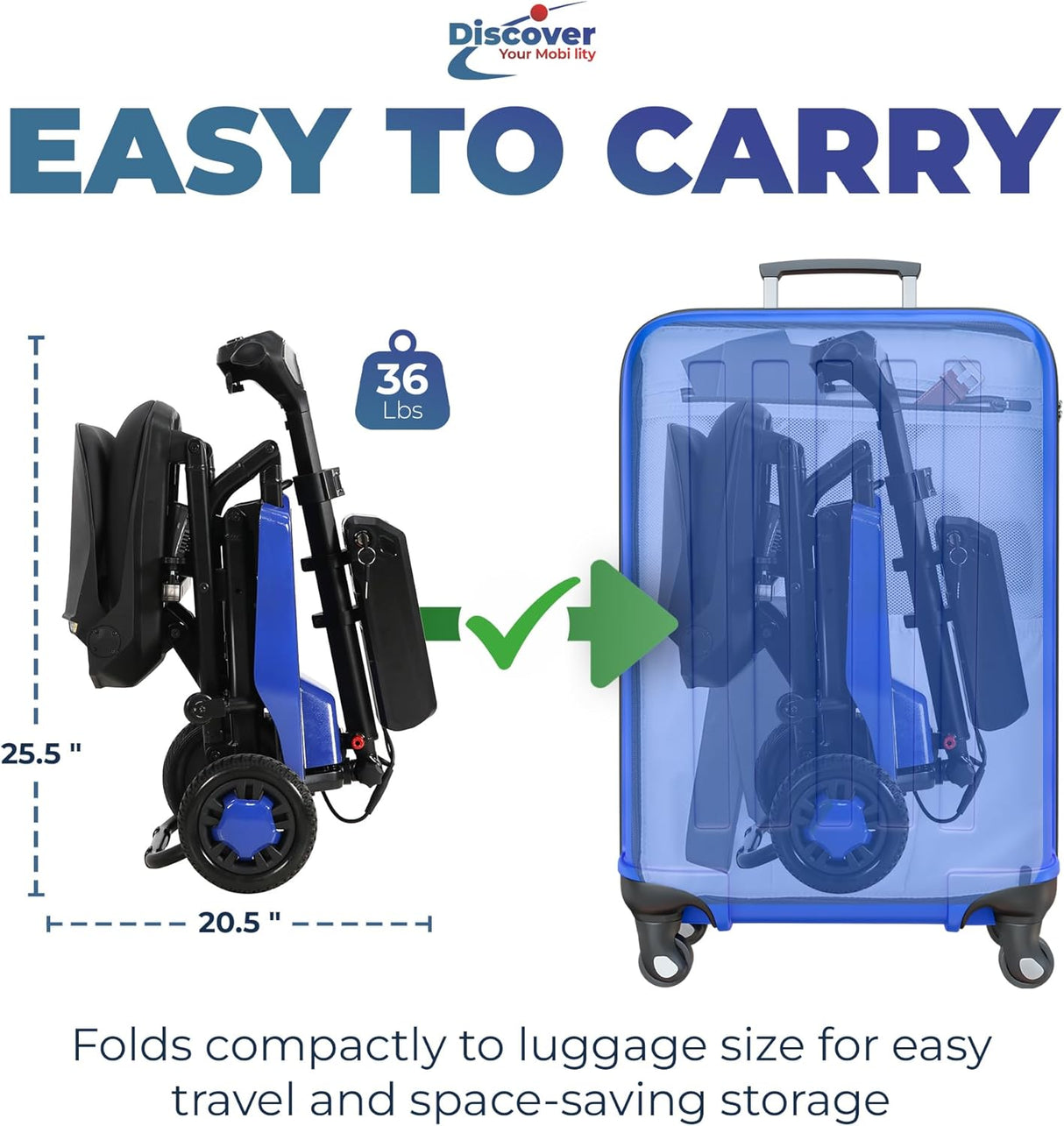 Super Light Flight Portable Folding Mobility Scooter 36 lbs