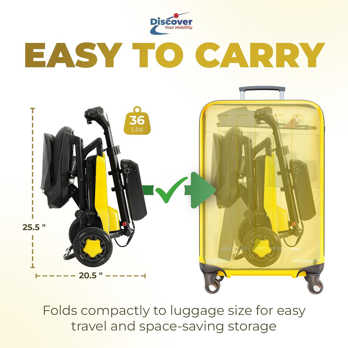 Super Light Flight Portable Folding Mobility Scooter 36 lbs