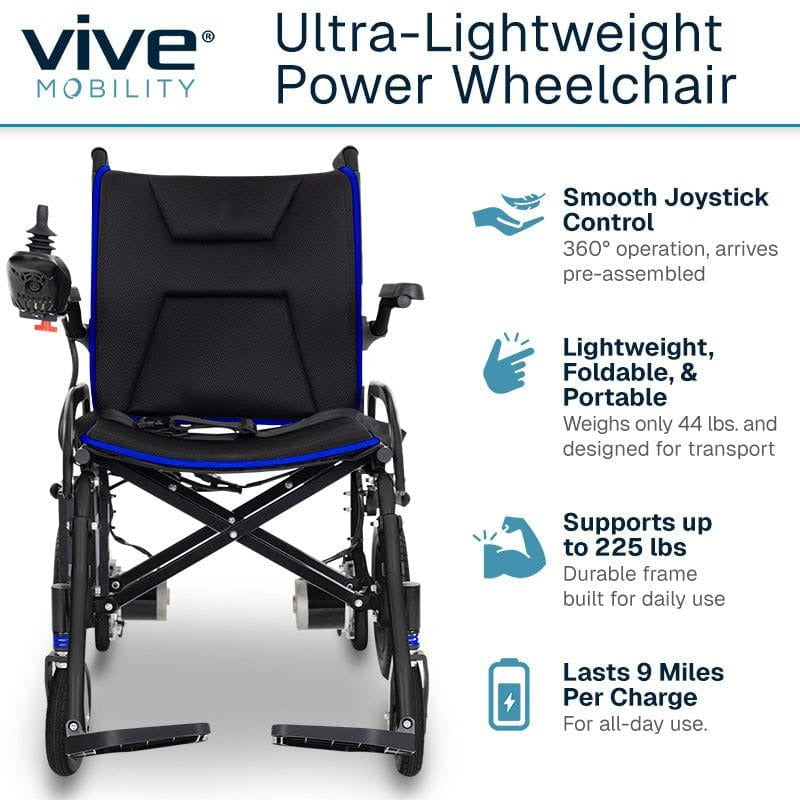 Vive Health Airframe Power Wheelchair - 44 lbs