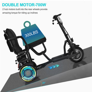 MotoTec Folding Mobility Electric Scooter 48v 700w