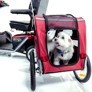 Pet Carrier Trailer Two Wheels for Mobility Scooters