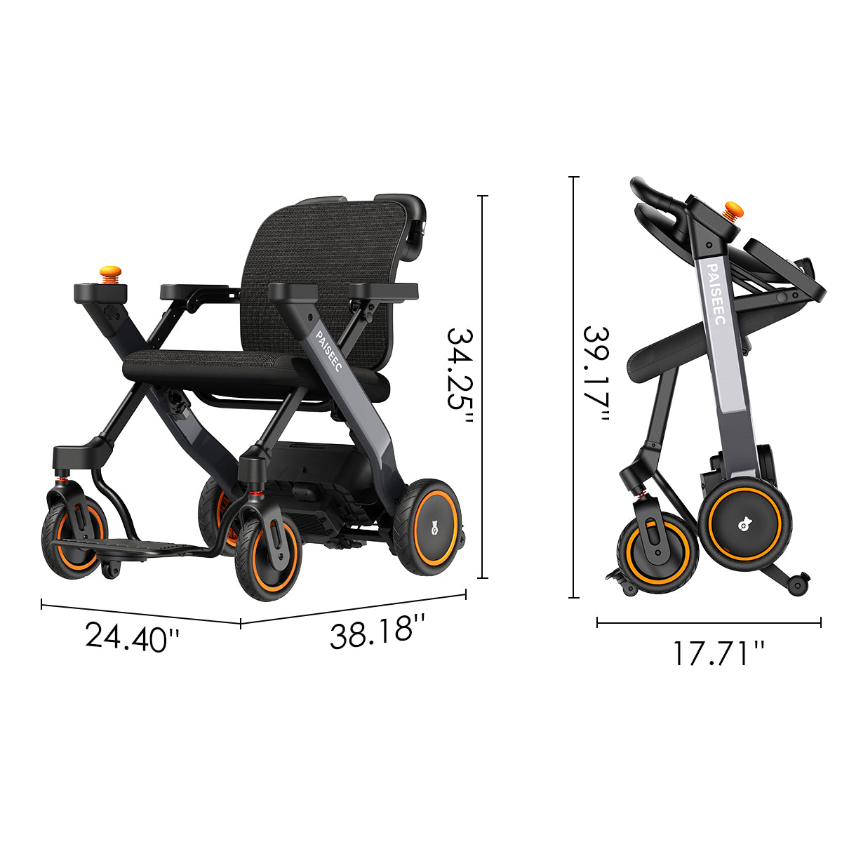 Paiseec 3-in-1 Electric Wheelchair W3