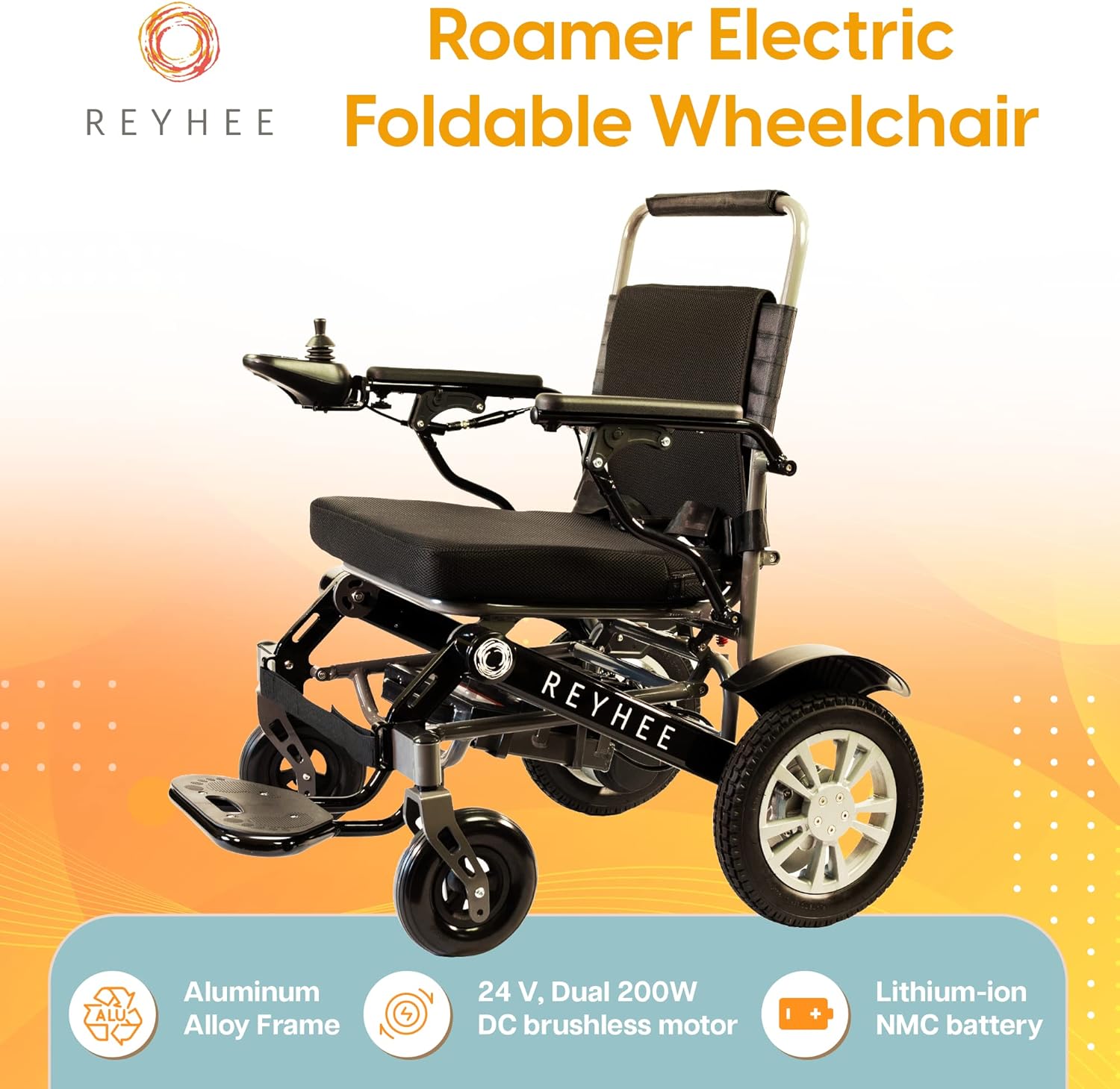 リール Rara rei Reyhee Roamer Folding Electric Wheelchair – Best Power Wheelchair