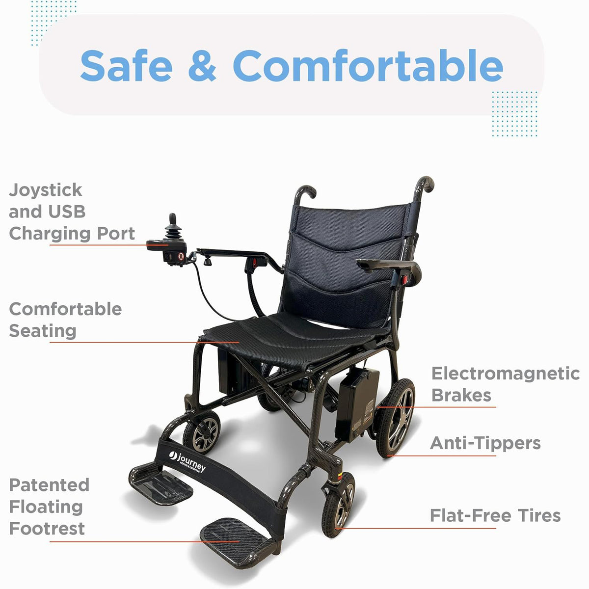 Journey Air Elite Folding Power Chair - 26 lbs