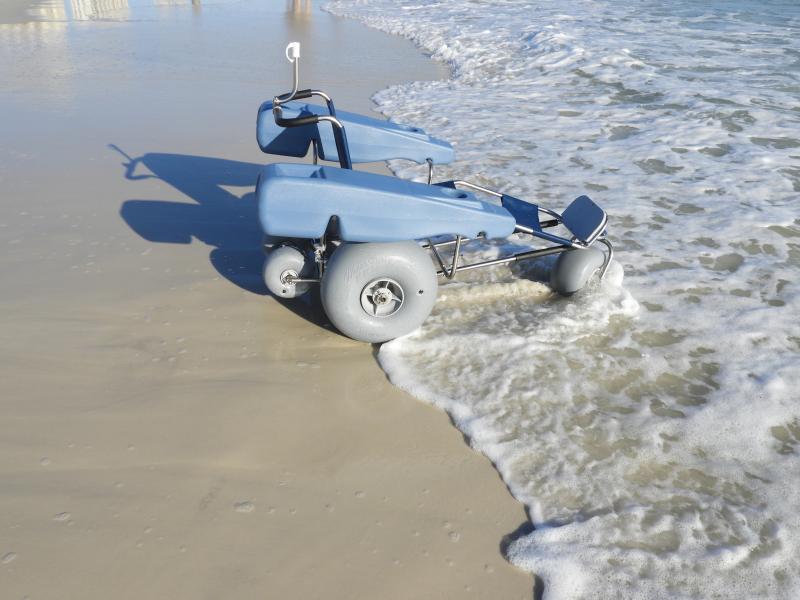 DeBug EZ Roller Submersible Beach Wheelchair