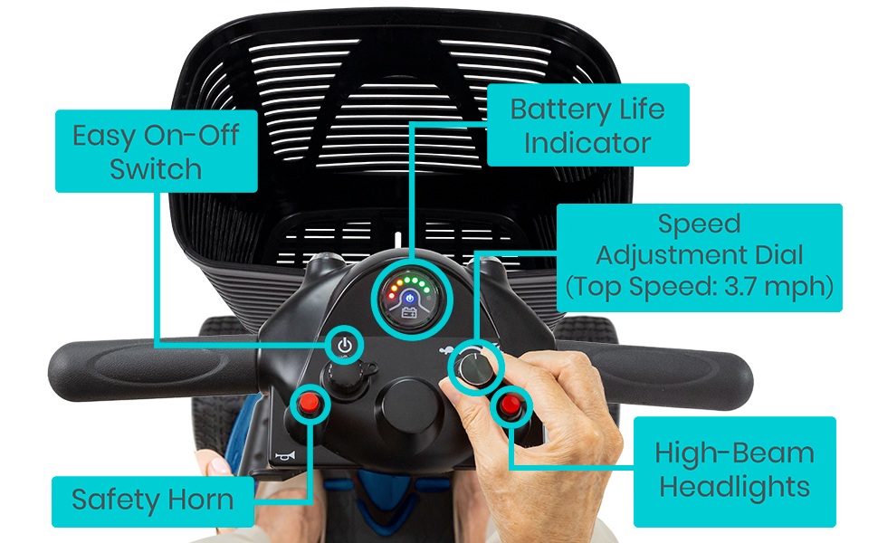 Vive Health 4-Wheel Electric Mobility Scooter