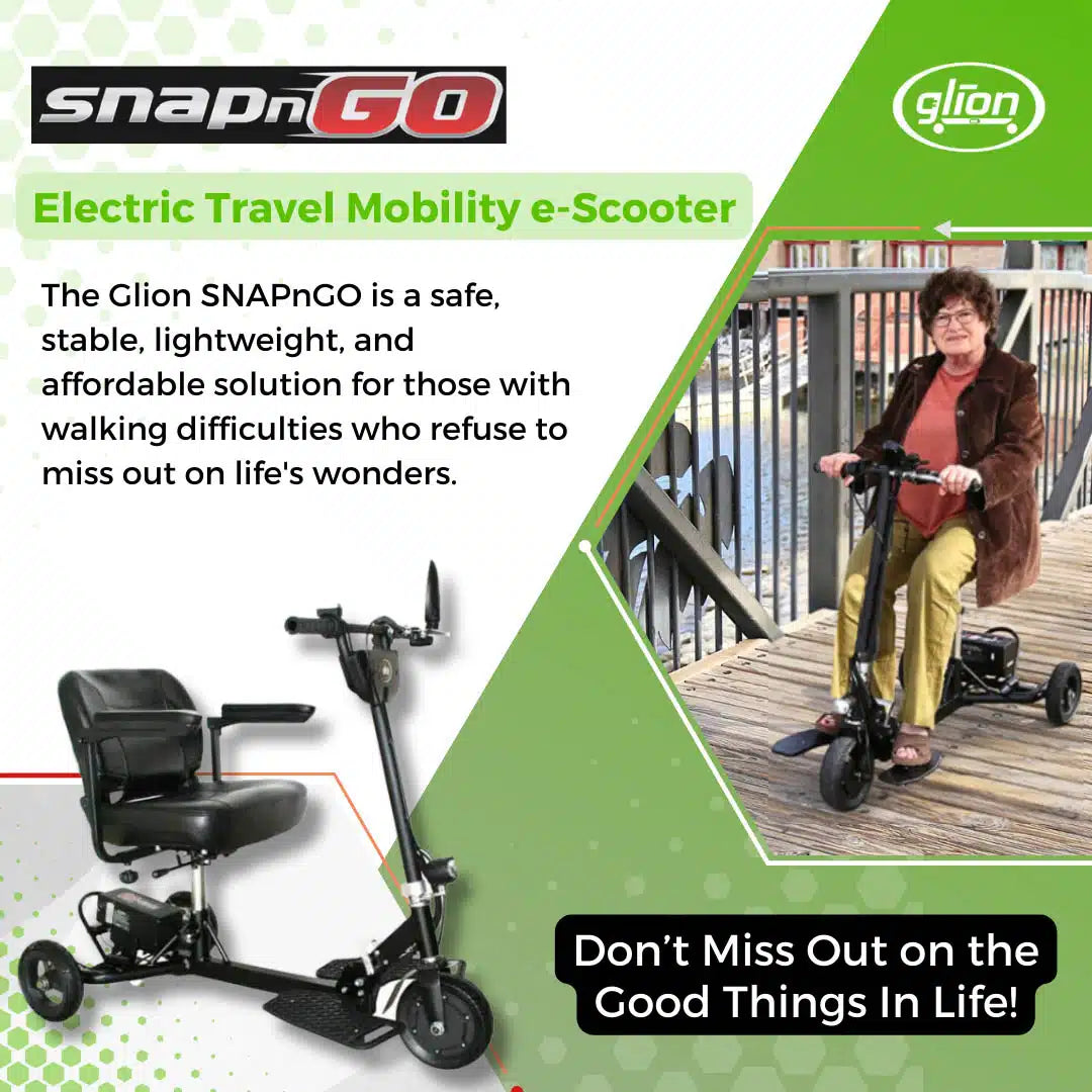 SNAPnGO Electric Travel Mobility Scooter - Swivel Seat