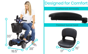 Vive Health 4 Wheel Electric Mobility Scooter