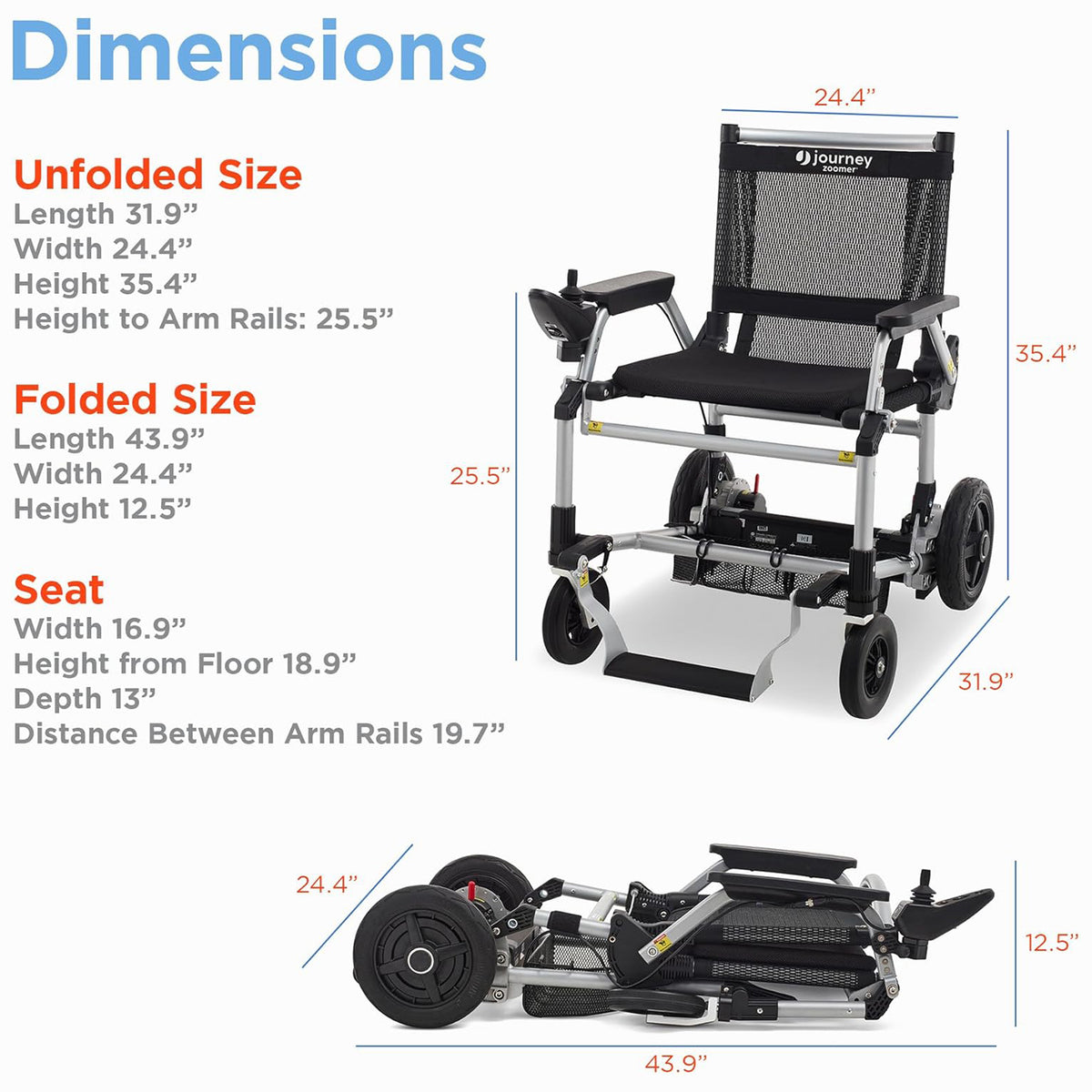 Journey Zoomer Power Folding Chair