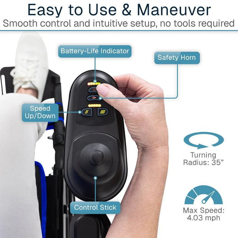 Vive Health Airframe Power Wheelchair - 44 lbs