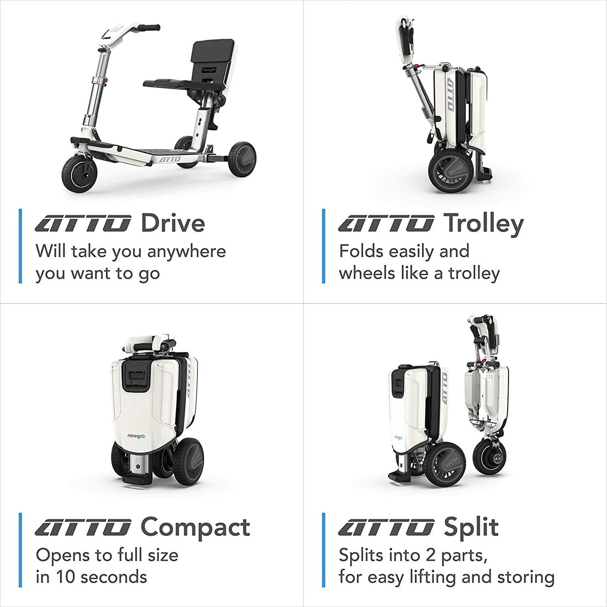 ATTO Folding Mobility Scooter by Moving Life