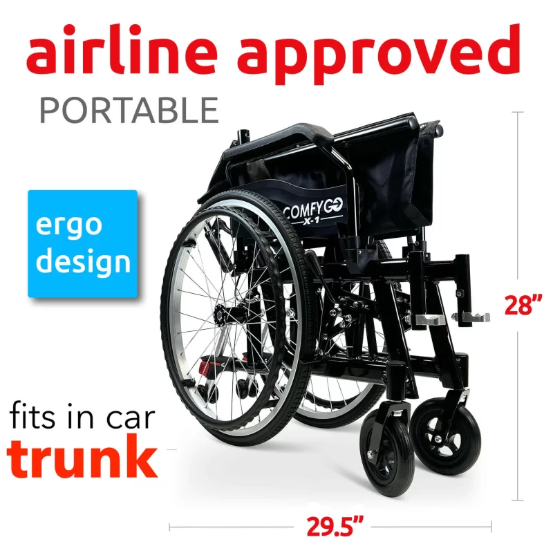 ComfyGO X-1 Manual 32 lbs Wheelchair