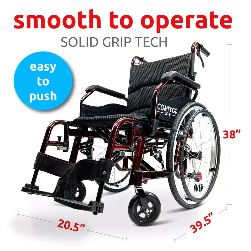 ComfyGO X-1 Manual 32 lbs Wheelchair