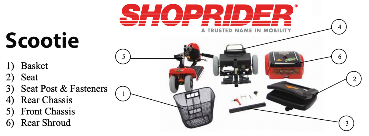 Shoprider Scootie Travel Mobility Scooter