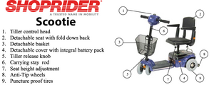 Shoprider Scootie Travel Mobility Scooter